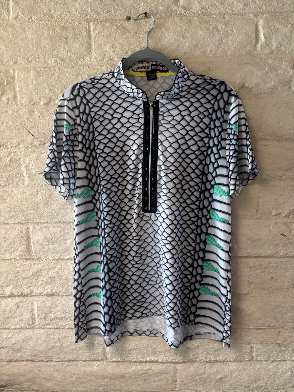 Jamie Sadock Reptile Print Shirt-Ladies Large